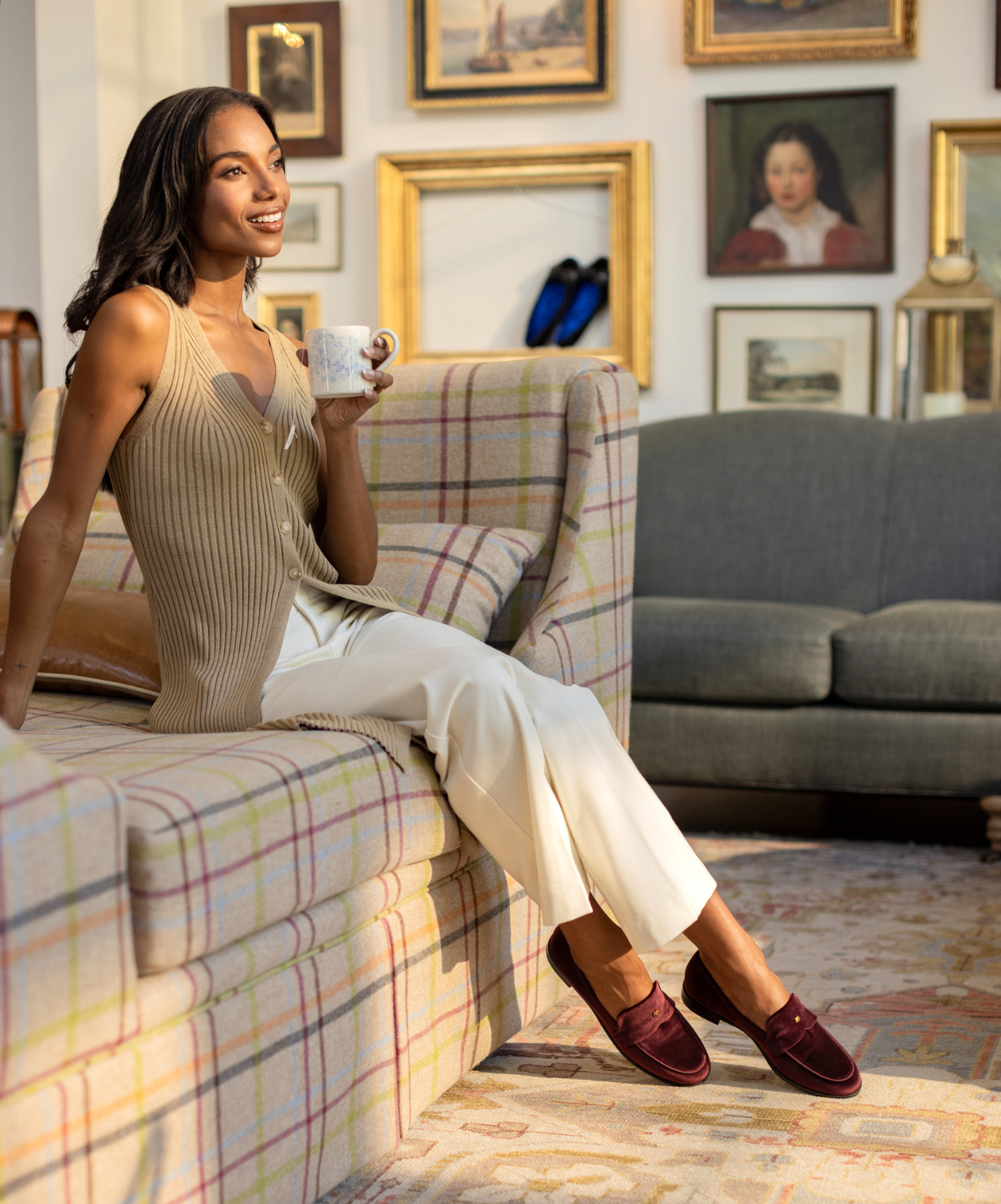 The Starling 20 Loafer - Burgundy Velvet - Image 2