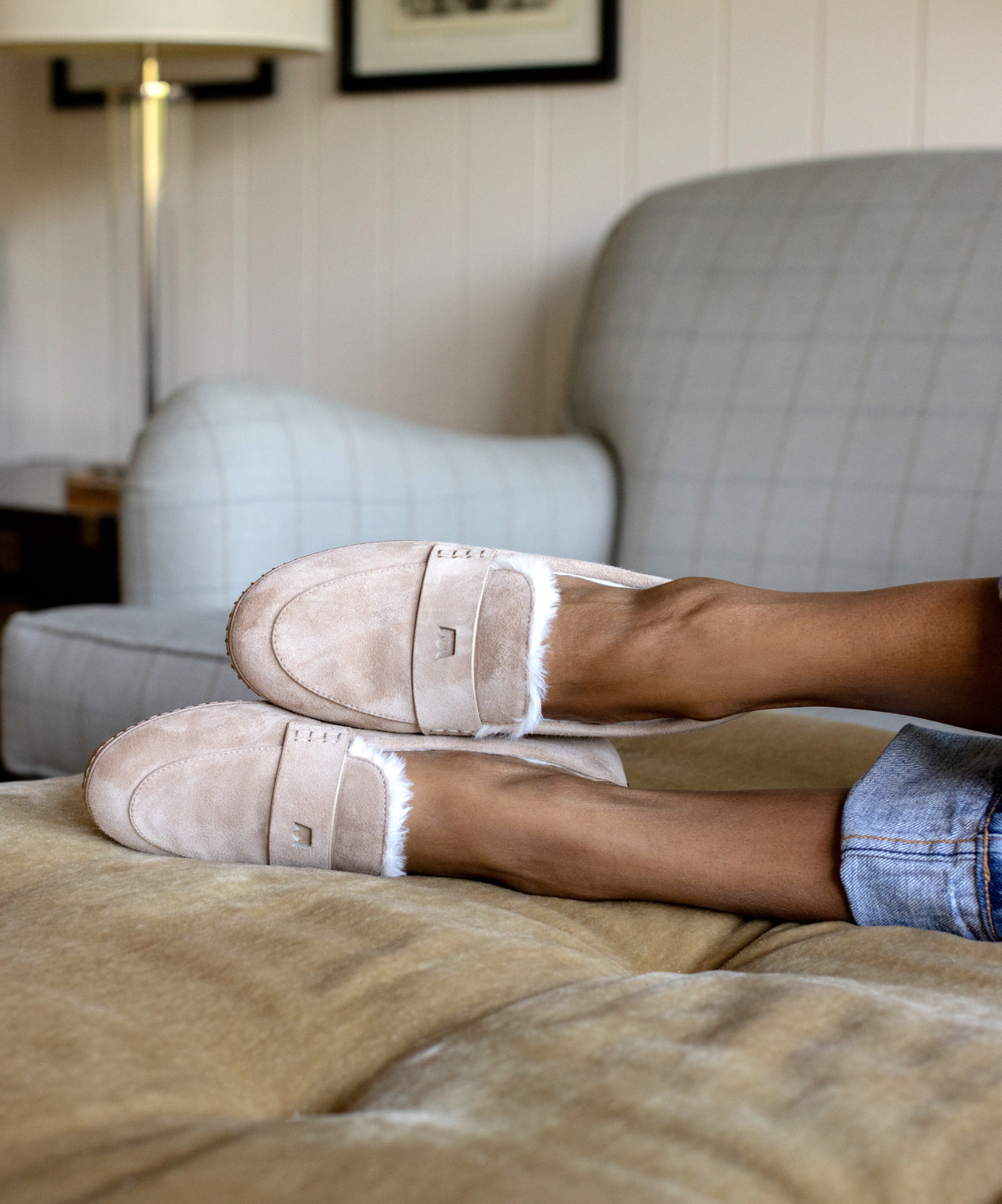 The Heron Loafer Cozy - Latte Suede - Image 2