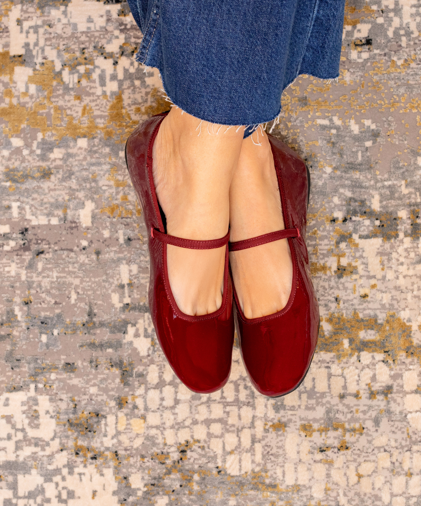 The Hummingbird Mary Jane - Burgundy Patent - Image 3