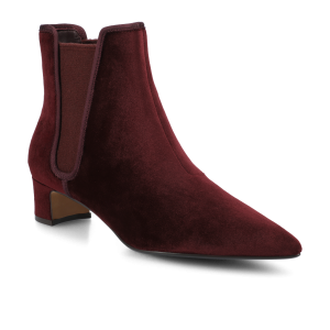 The Goldfinch 40 Chelsea Bootie - Burgundy Velvet