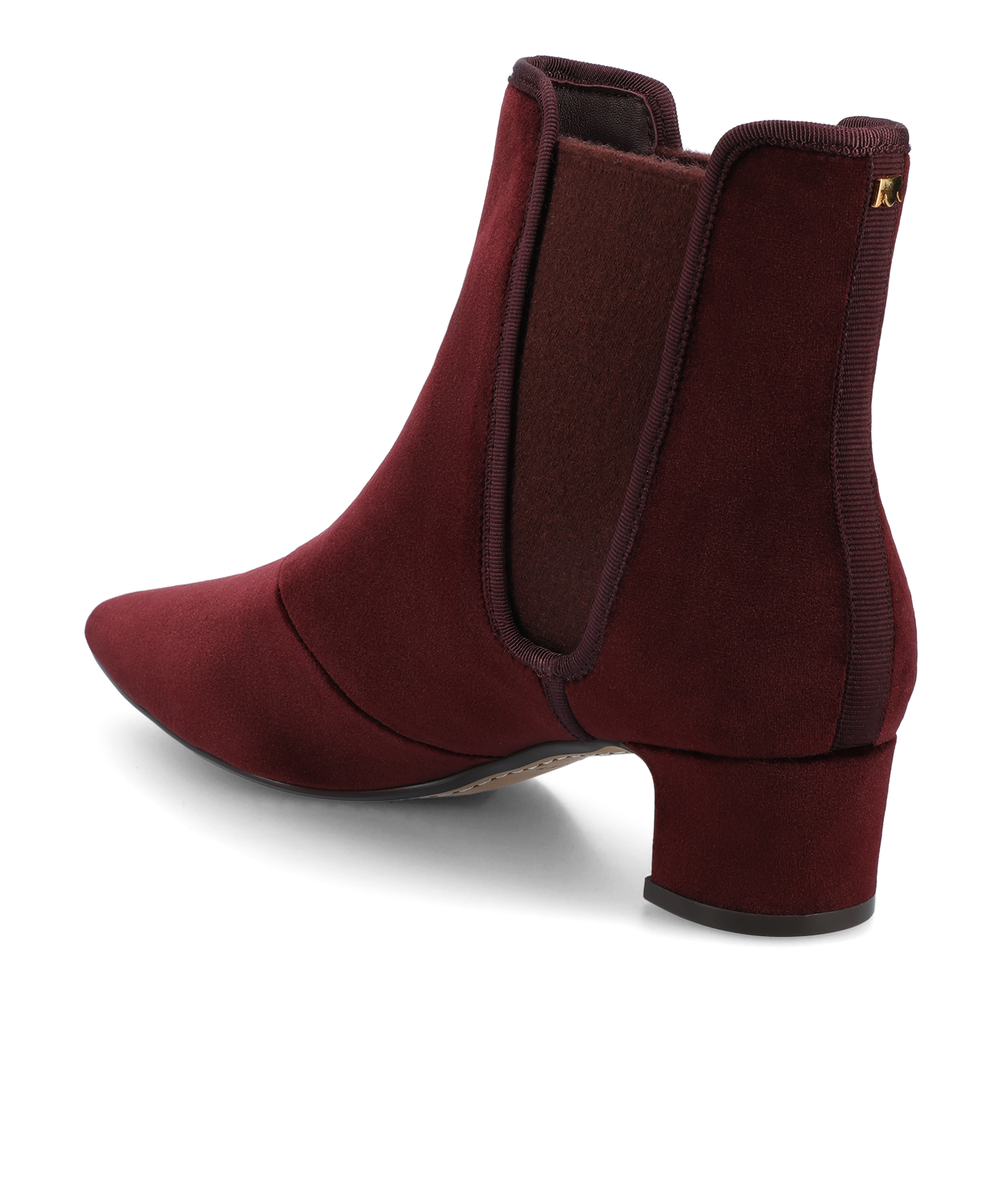 The Goldfinch 40 Chelsea Bootie - Burgundy Velvet - Image 4