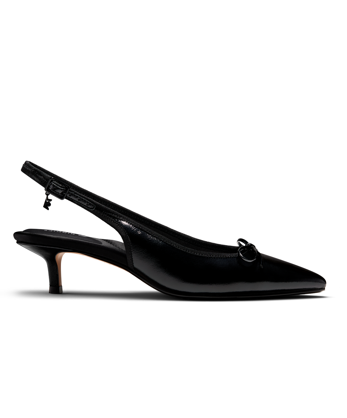 The Goldfinch Kitten Heel - Black Patent Leather - Image 4