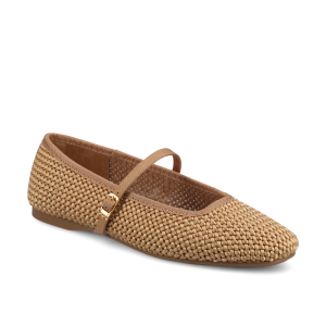 The Hummingbird Mary Jane - Gold Woven Satin
