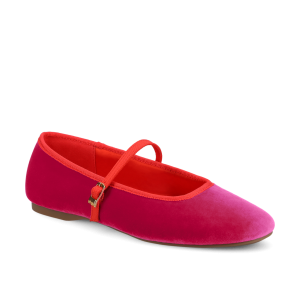 The Hummingbird Mary Jane - Hot Pink Velvet