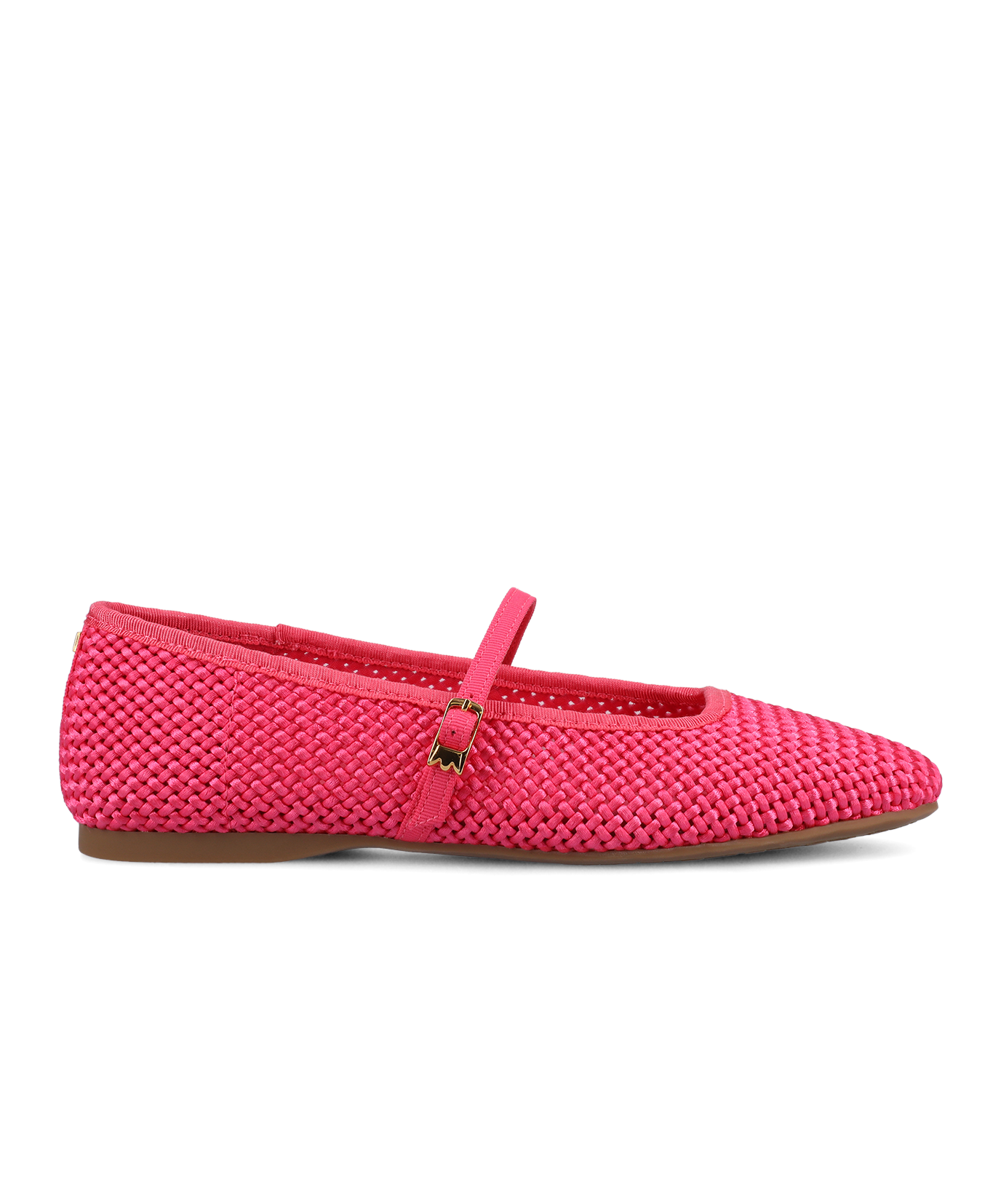 The Hummingbird Mary Jane - Hot Pink Woven Satin - Image 5