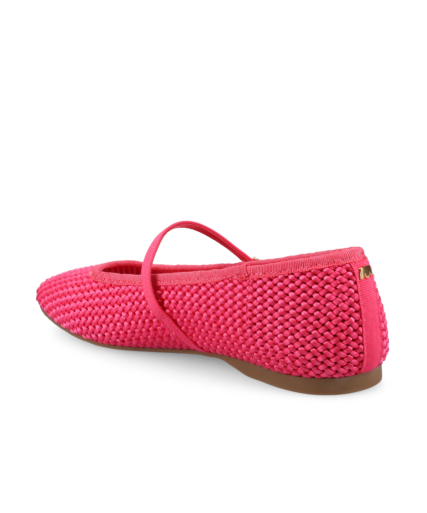 The Hummingbird Mary Jane - Hot Pink Woven Satin - Image 6