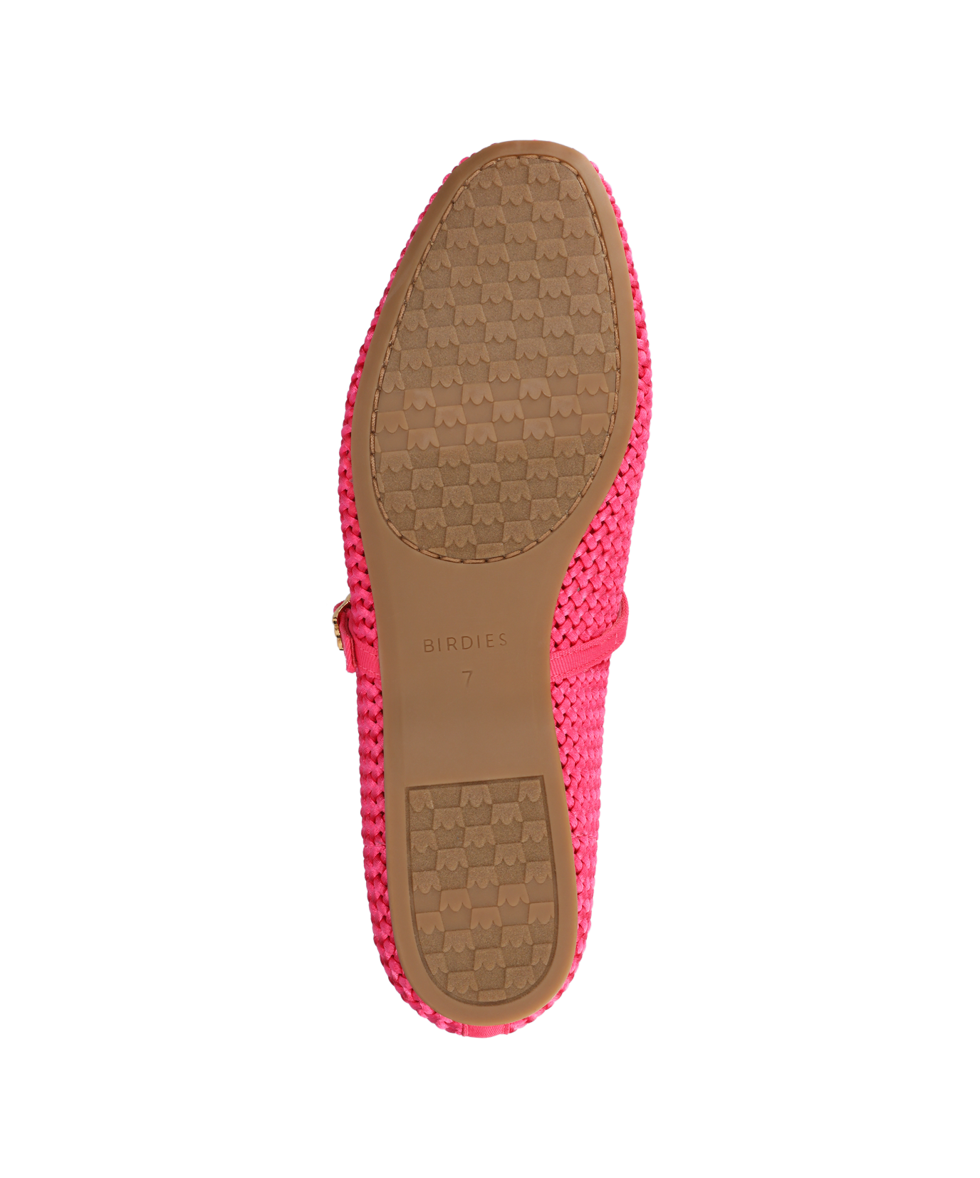 The Hummingbird Mary Jane - Hot Pink Woven Satin - Image 7
