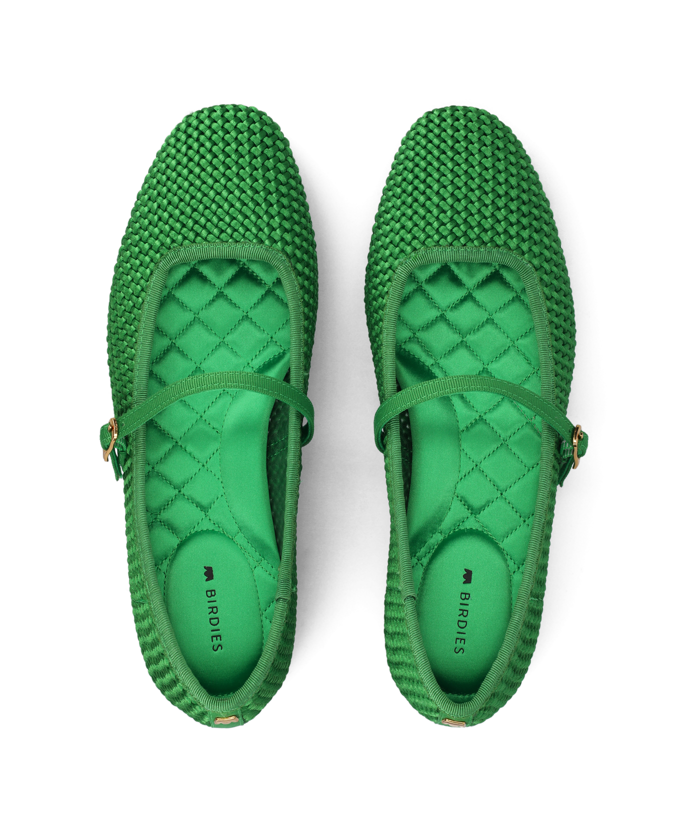 The Hummingbird Mary Jane - Kelly Green Woven Satin - Image 7