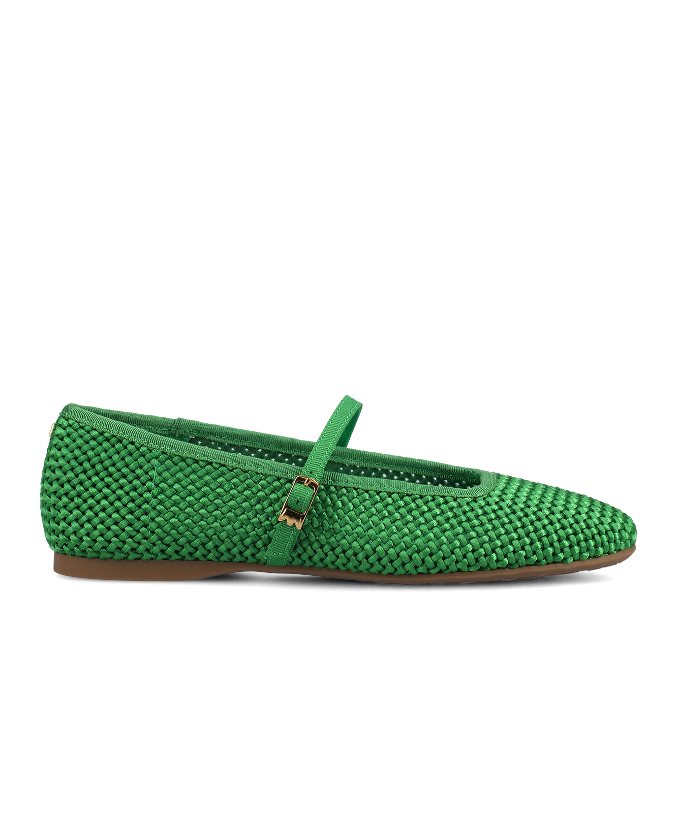 The Hummingbird Mary Jane - Kelly Green Woven Satin - Image 4