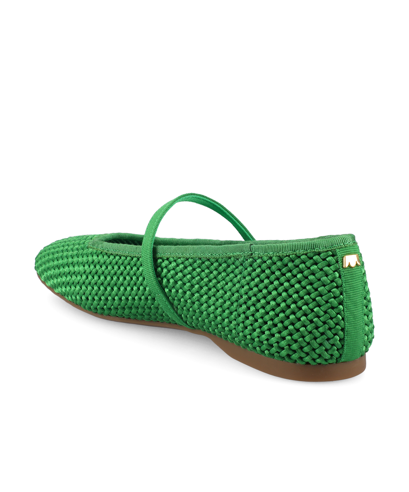 The Hummingbird Mary Jane - Kelly Green Woven Satin - Image 5