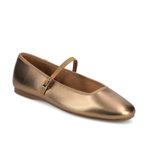 The Hummingbird Mary Jane - Vintage Gold Metal Leather