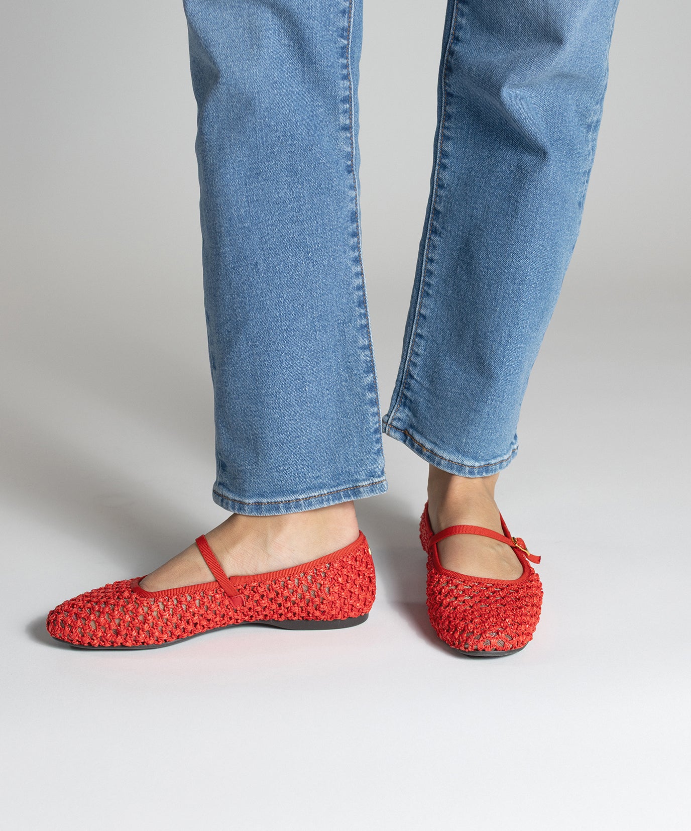 The Hummingbird Mary Jane - Red Openweave - Image 2
