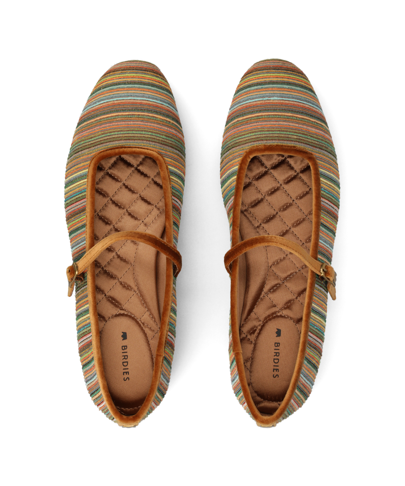 The Hummingbird Mary Jane Grosgrain - Tan Multi Stripe - Image 4
