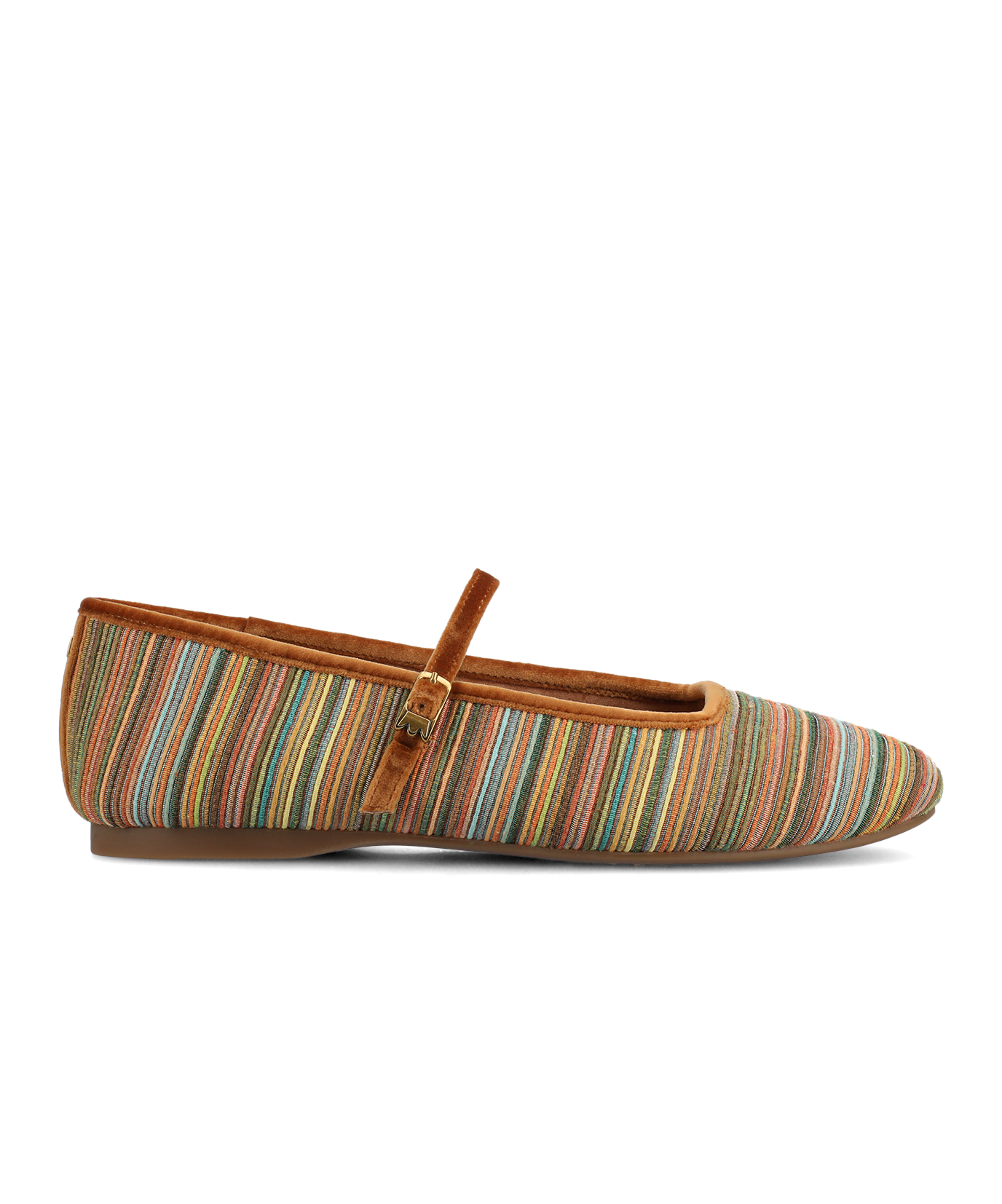 The Hummingbird Mary Jane Grosgrain - Tan Multi Stripe - Image 5
