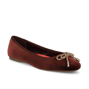 The Hummingbird - Brandy Velvet Jeweled Bow
