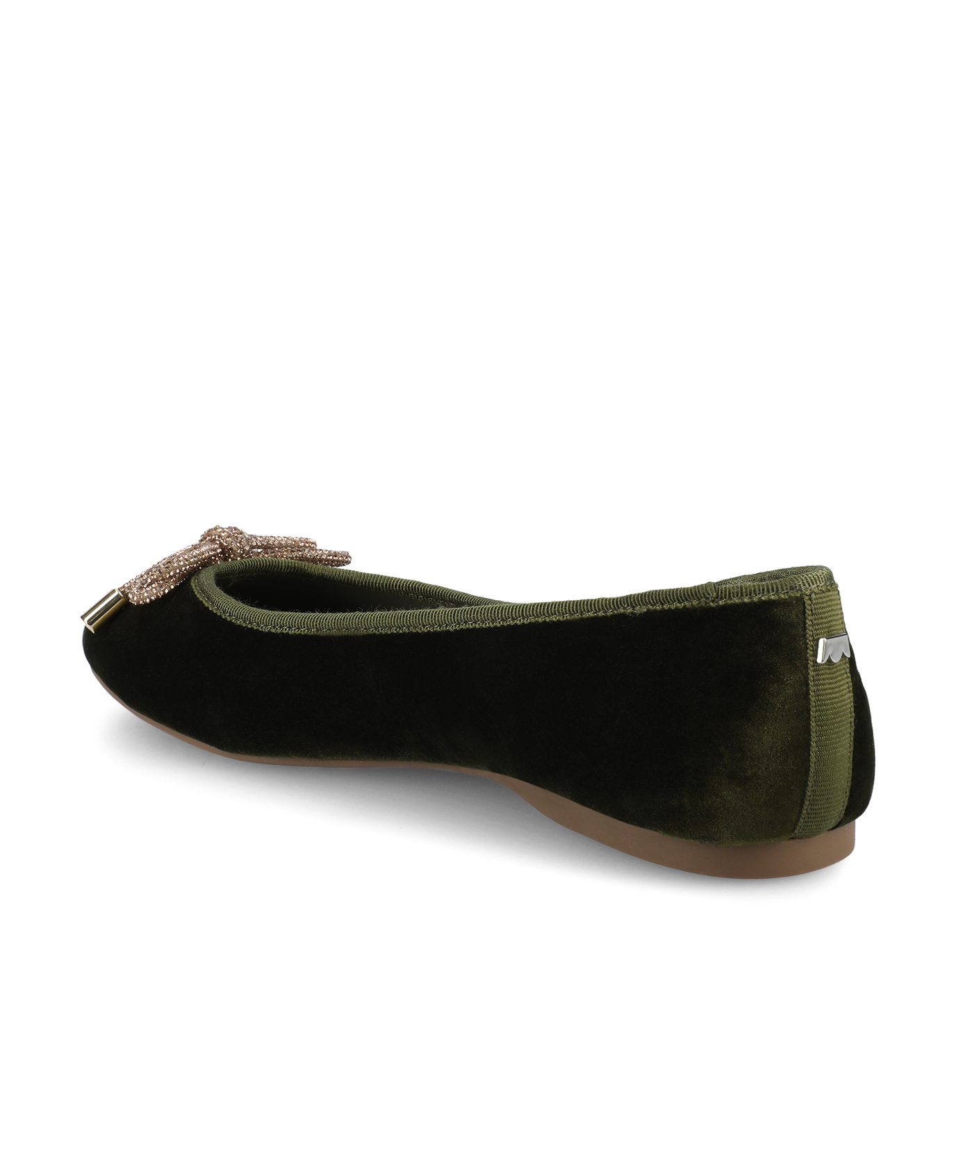 The Hummingbird - Evergreen Velvet Jeweled Bow - Image 4