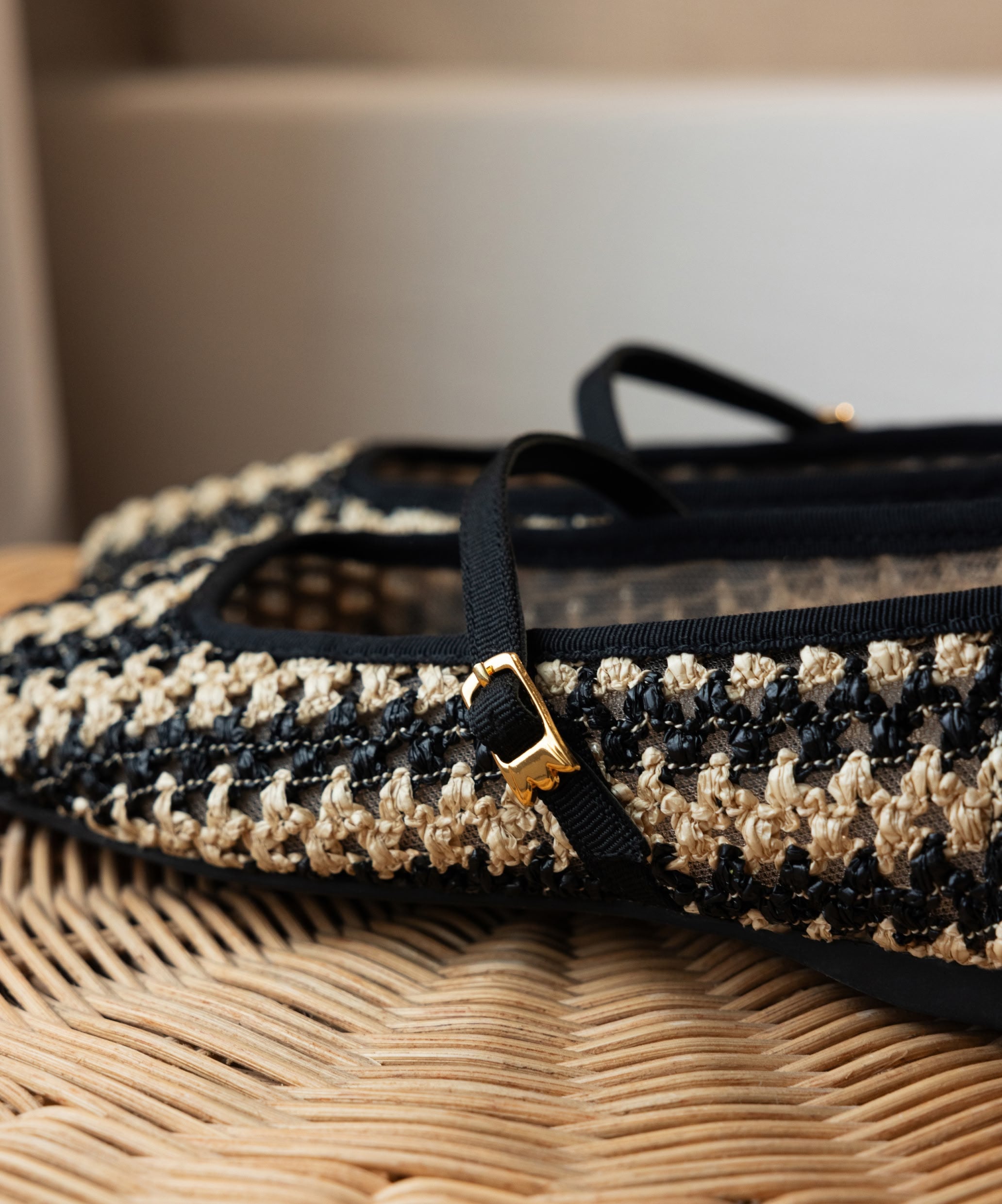 The Hummingbird Mary Jane - Black/Natural Openweave - Image 3