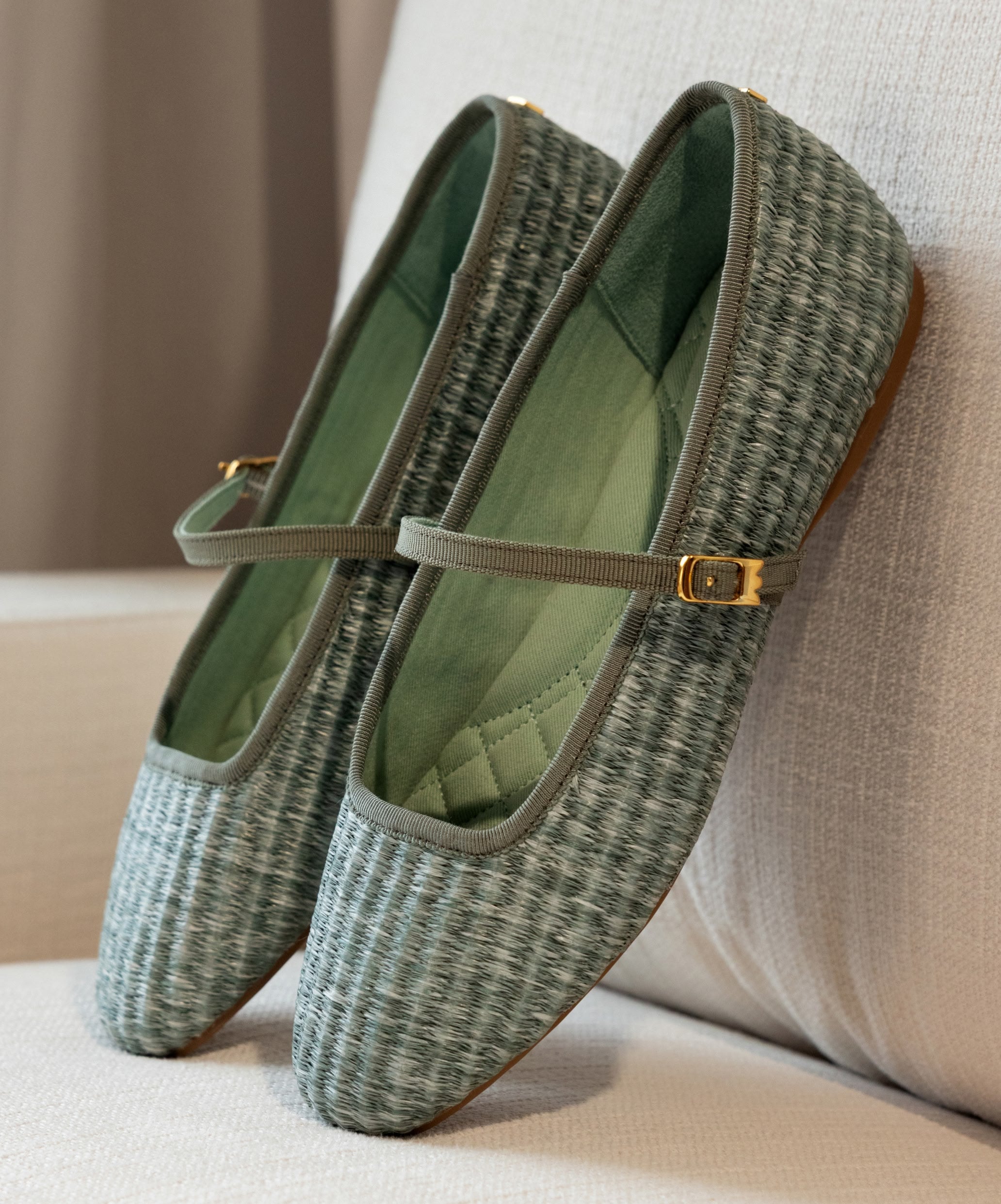 The Hummingbird Mary Jane - Seafoam Raffia - Image 3