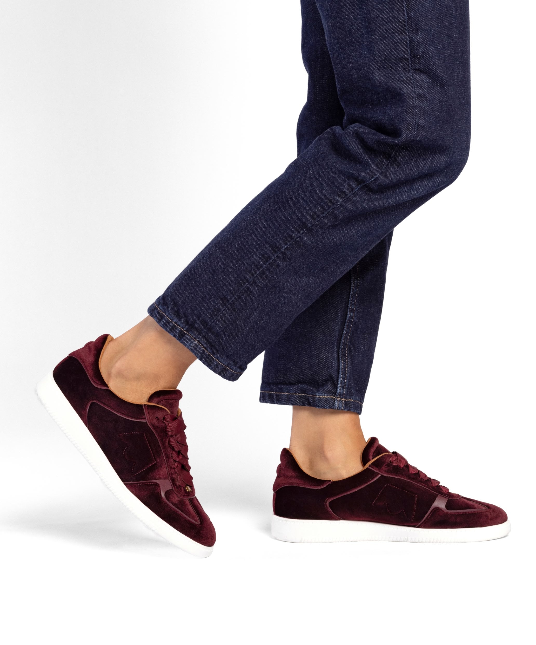 The Jay Sneaker - Burgundy Velvet - Image 2