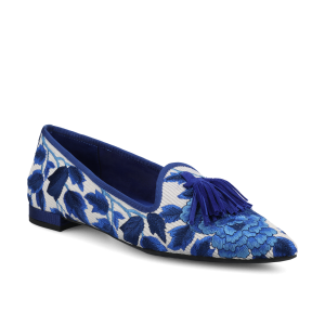 The Starfinch 15 Tassel - Empire Blue Teatime Embroidery