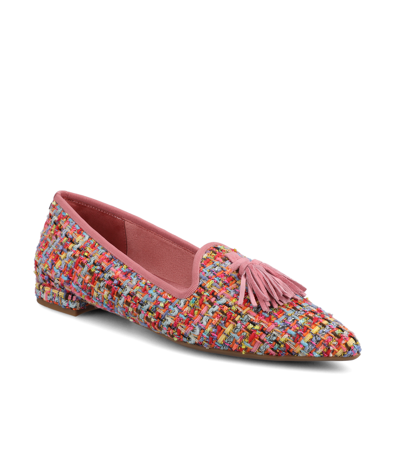The Starfinch 15 Tassel - Pink Multi Tweed