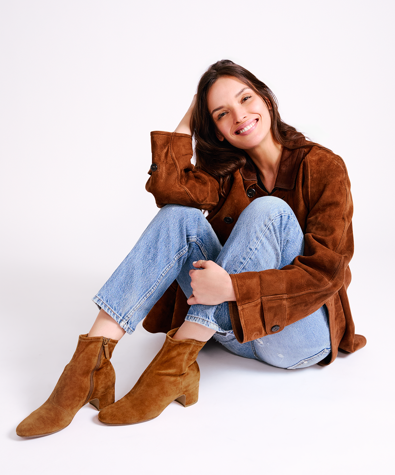 The Starling 50 Bootie - Tan Stretch Suede - Image 2
